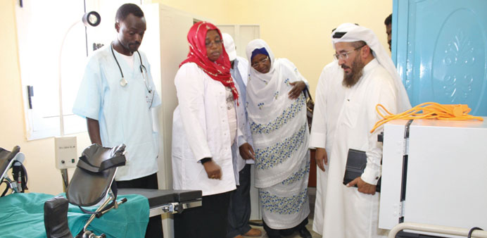 QRCu2019s Adel al-Baker visits a QRC health centre in Darfur.
