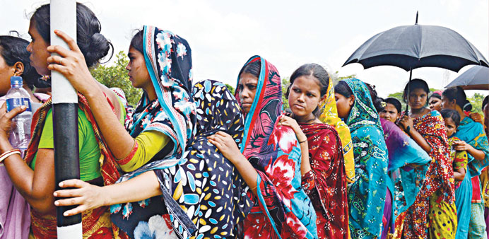 Bangladeshi garment workers.