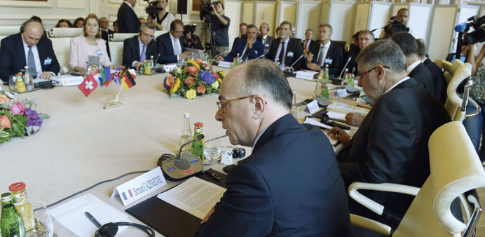 French Interior Minister Cazeneuve and European interior and transport ministers attend a meeting in Paris to discuss new security measures, days afte