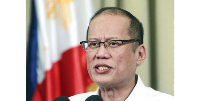 President Benigno Aquino delivers a nationwide televised statement on the Comprehensive Agreement on the proposed Bangsamoro Basic Law at the presiden