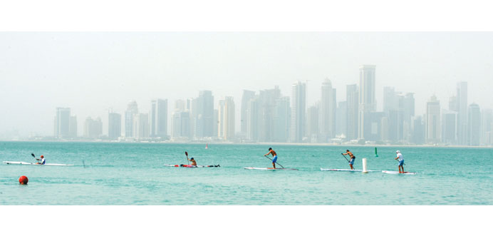 Some of the participants in the water sport competitions. PICTURE:  Jayan Orma