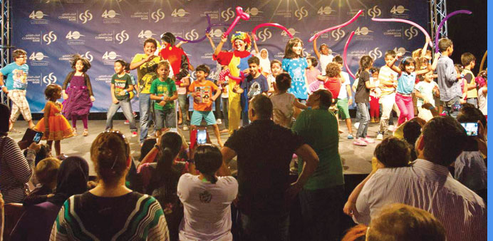 Children taking part in an activity during the event.