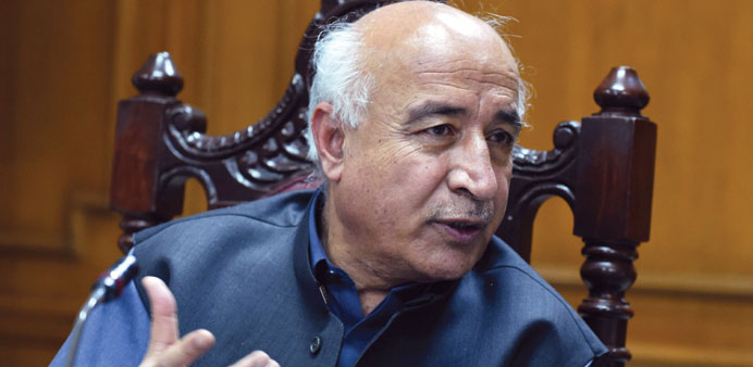 Chief Minister of Pakistanu2019s Balochistan province Abdul Malik Baloch speaks during an interview in Quetta.
