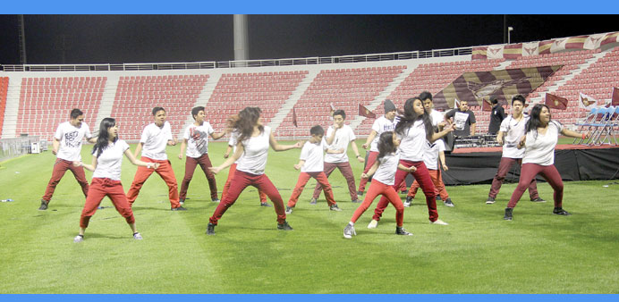 ENERGETIC: Filipino Beats and Bytes group doing their bit at the show. 