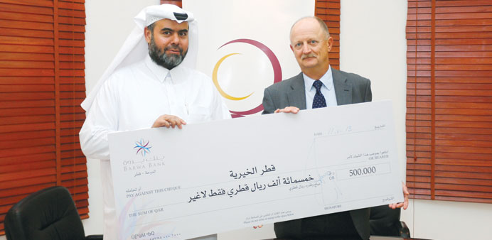 Steve Troop with Yusuf bin Ahmed al-Kuwari.