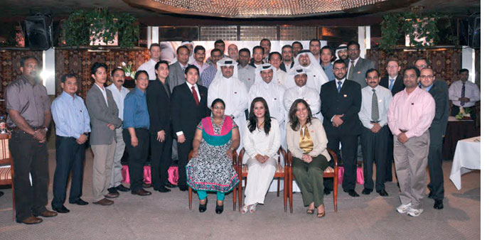 Officials and employees at the Oryx GTL event.