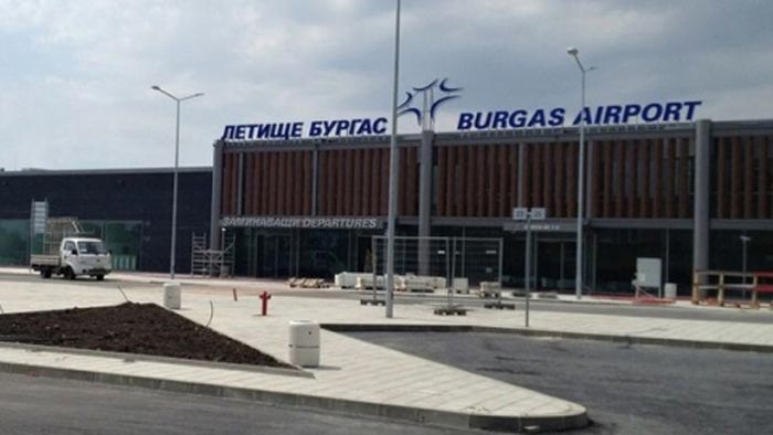 Burgas airport in Bulgaria where the plane landed. 