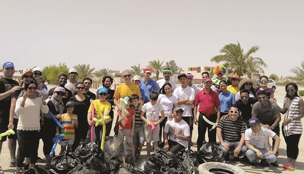 ACCOMPLISHMENT: The volunteers cleared more than 250kgs of trash from the beach.