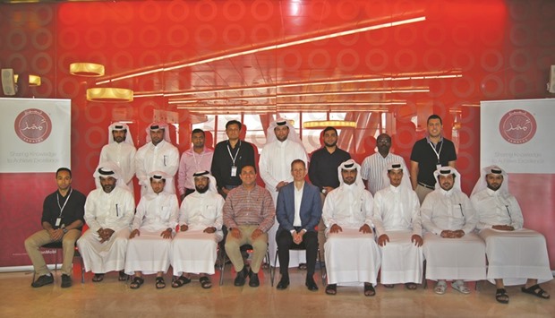 Participants of the ExxonMobil Qatar Tamayoz courses. The first comprehensive training programme of its kind in Qatar, Tamayoz focuses on professional and personal development opportunities.