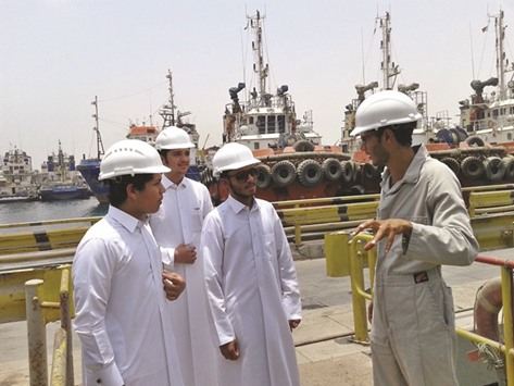 Qatari students undergoing training at Milaha.