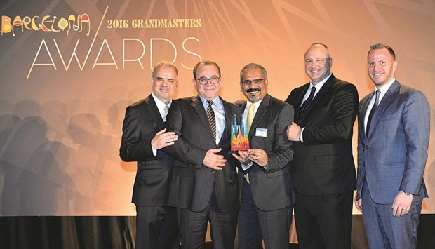 Officials at the awards ceremony.