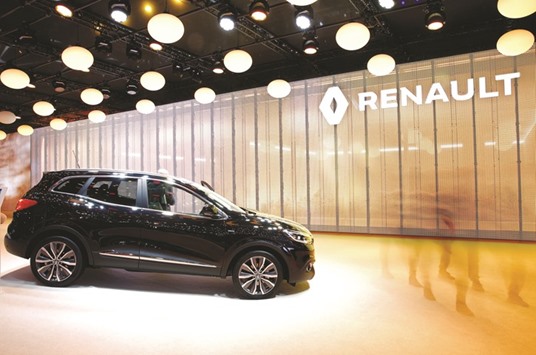 A Renault Kadjar SUV stands on display at the 85th Geneva International Motor Show on March 4, 2015. Last year, SUVs outsold any other type of passenger vehicle in Europe for the first time, according to industry consultants JATO Dynamics.