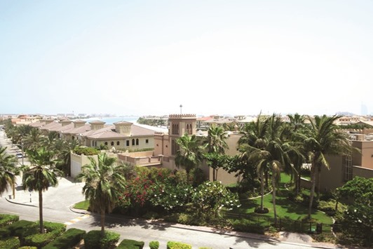 Luxury residential properties by real estate developer Nakheel sit on the Palm Jumeirah fronds in Dubai. Home rents fell by 1.3% in May, the biggest drop since May 2014 and the decline signals further weakness in rents and prices ahead, according to Jesse Downs, managing director at Phidar, an advisory firm specialising in real estate.