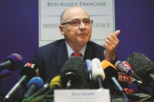 French prosecutor of Marseille Brice Robin speaks during a news conference in Marseille yesterday. (Reuters)