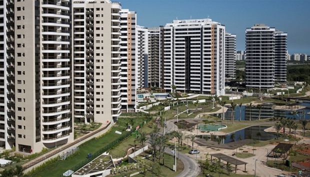 A general view of the Olympic Village in Rio de Janeiro