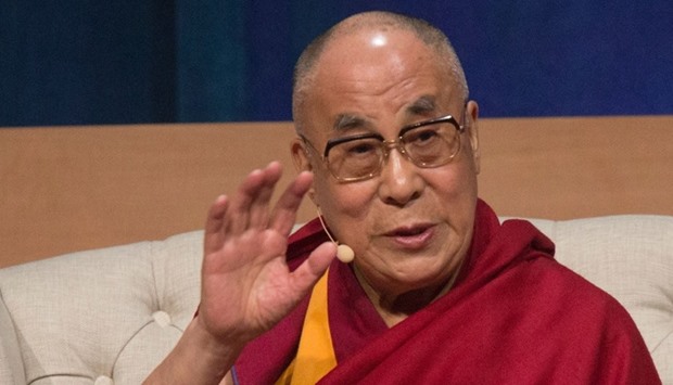 Dalai Lama speaking at the University of California-Irvine in Irvine