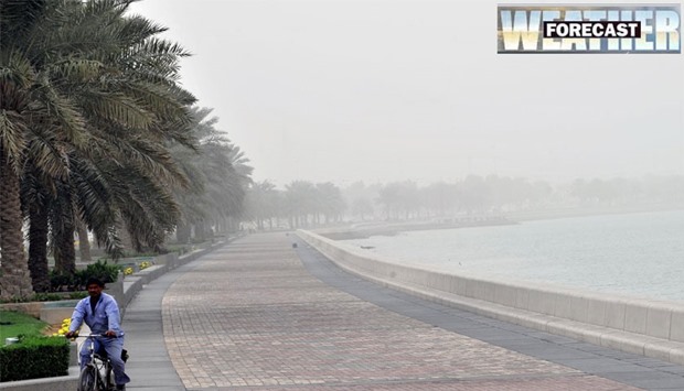 The Qatar Meteorology Department (QMD) explained that wind speeds are expected to range between 15 to 25 knots with up to 35 knots gusts