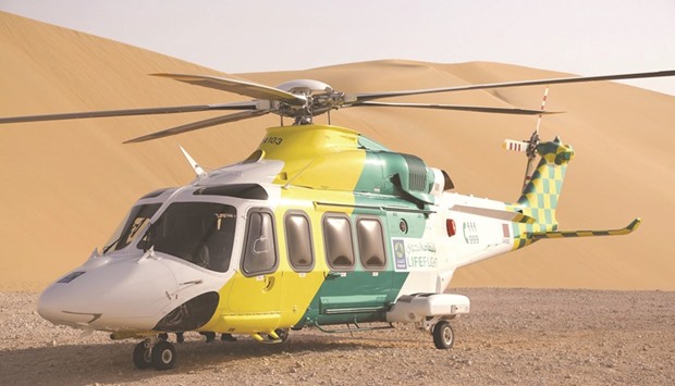An HMC LifeFlight helicopter.
