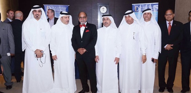 Doha Banku2019s executive team welcomed guests during a Suhoor event held recently.