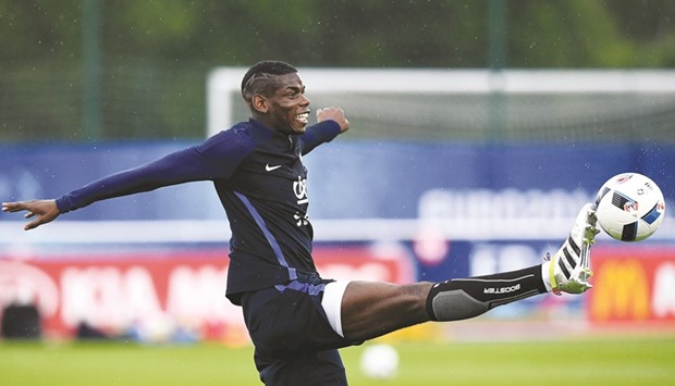 Juventus star Paul Pogba made an gesture u2013 an explicit pump of the arm, apparently directed at the press box u2013 during Franceu2019s 2-0 win over Albania in Marseille. (AFP)