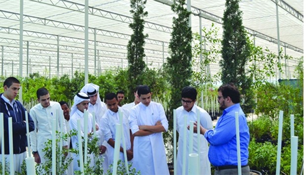 Students from Ali Bin Jassim Bin Mohammed Al-Thani Secondary Independent School for Boys visit the QF Nursery