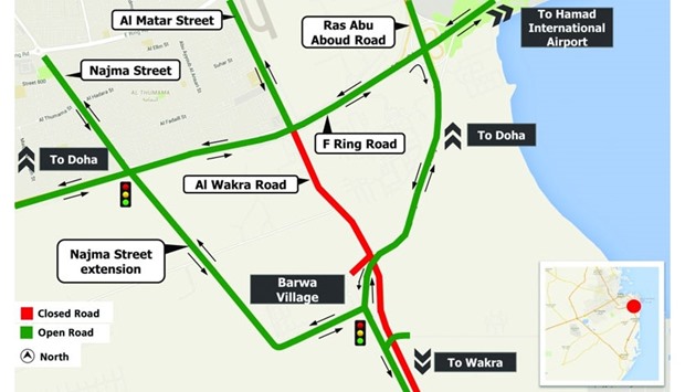 Road users travelling from Al Wakra to Doha will be able to use two routes to reach their destination.