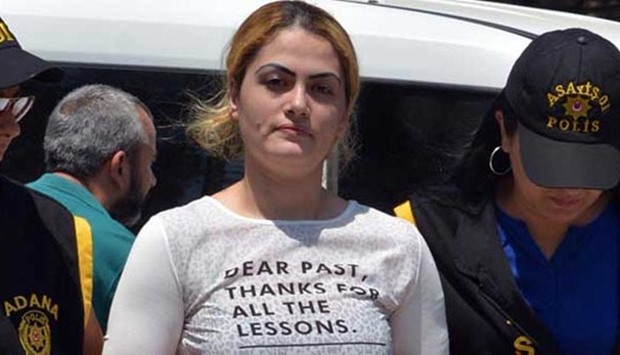 Cilem Karabulut wears a T-shirt emblazoned with the slogan: ,Dear Past, thanks for all the lessons. Dear Future, I am ready.,