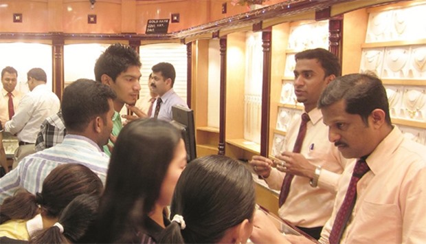 Customers at an Jewellery outlet
