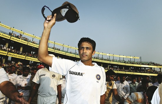 Anil Kumble is the most celebrated cricketer on the list, being the highest Indian wicket-taker in both Tests and One Day Internationals, with 956 scalps. (AFP)