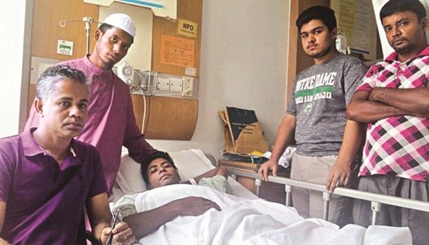 Kamruzzaman recovering at the Apollo Hospitals in Dhaka.