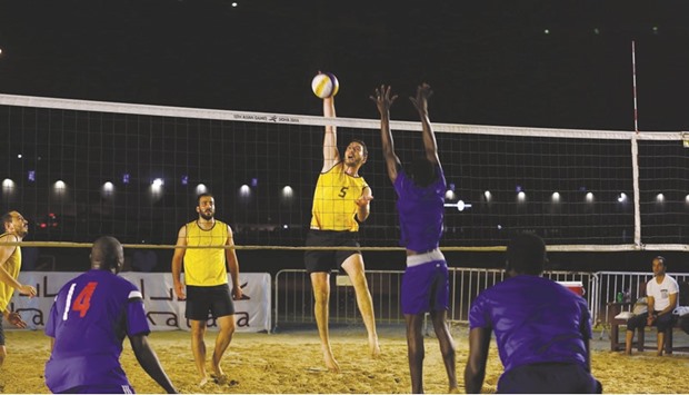 Action from one of the matches.