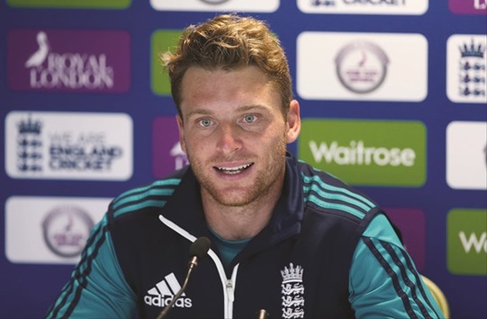 Englandu2019s wicket-keeper Jos Buttler at a press conference in Edgbaston, Brimingham yesterday. (Reuters)