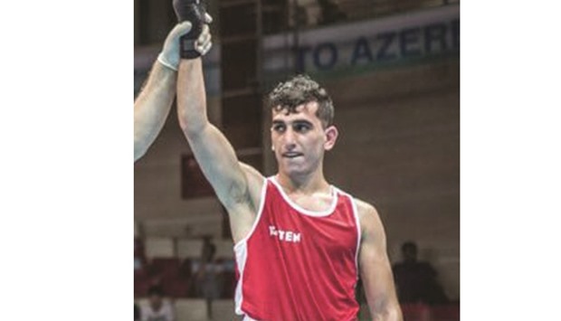 Hakan Erseker, the first Qatari boxer to qualify for the Olympics.