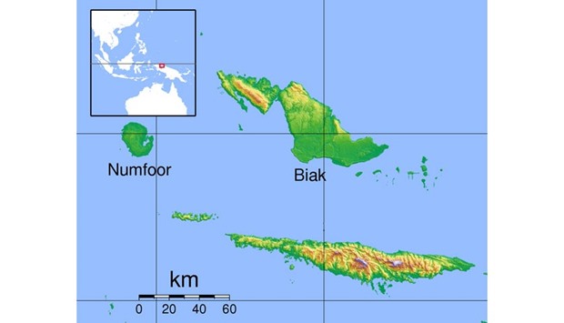 The motorboat was travelling from Biak Island to nearby Numfor island when it overturned