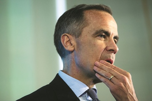 BoE governor Mark Carney pauses during a news conference in Oxfordshire. As he marks three years atop the UKu2019s central bank this week, the 51-year-old Canadian will realise his credibility is in question after Britons pushed aside his repeated warnings over the economy and voted to quit the European Union.