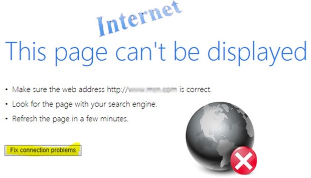 Internet connection problems