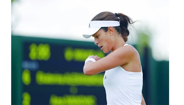 Serbiau2019s Ana Ivanovic lost to Russiau2019s Ekaterina Alexandrova in the first round match at Wimbledon yesterday. (AFP)