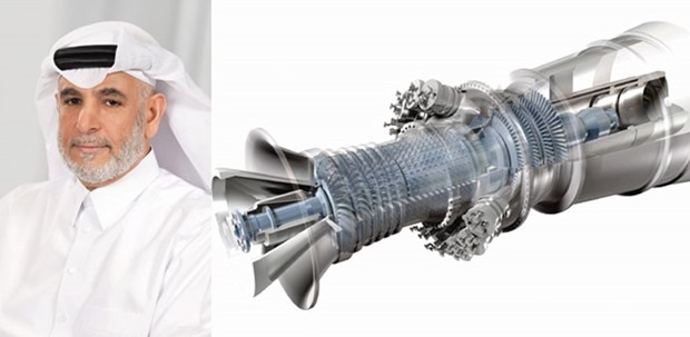 Al-Muhannadi: Positive environmental contribution. Right:  RasGas introduced General Electricu2019s Dry Low NOx technology in 2007 to the companyu2019s gas-fired turbines built before 2005