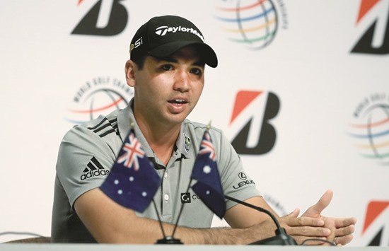 Jason Day of Australia speaks to the media regarding his withdrawal from the Olympic games in Brazil during a press conference for the World Golf Championships-Bridgestone Invitational at Firestone Country Club South Course on in Akron, Ohio. (Getty Images/AFP)