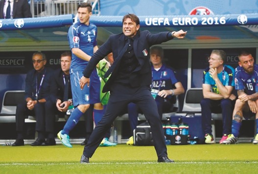 Italy head coach Antonio Conteu2019s energetic, and sometimes hilarious touchline antics was the talking point after his sideu2019s last 16 win over Spain. (Reuters)
