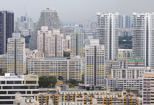 A view of private residential apartments and public housing estates in Singapore. London may have just shed its safe-haven property market tag with the UKu2019s vote to break away from the European Union. Thatu2019s good news for real estate markets in Asia that offer stability.