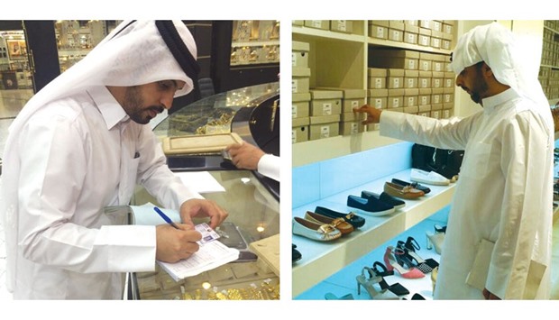 An inspector from the MEC preparing a report at a jewellery store.