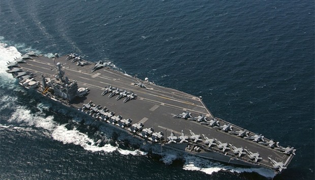 The jets departed from the USS Harry S Truman after the aircraft carrier moved into the Mediterranean through the Suez Canal