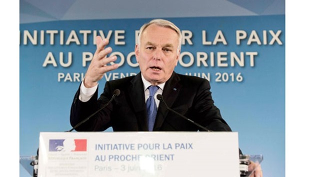 French foreign Minister Jean Marc Ayrault  speaking to the press after the Paris meeting  yesterday.