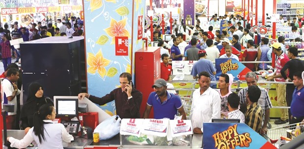 Long queues at the cashieru2019s counter are common at many hypermarkets. PICTURE: Ram Chand
