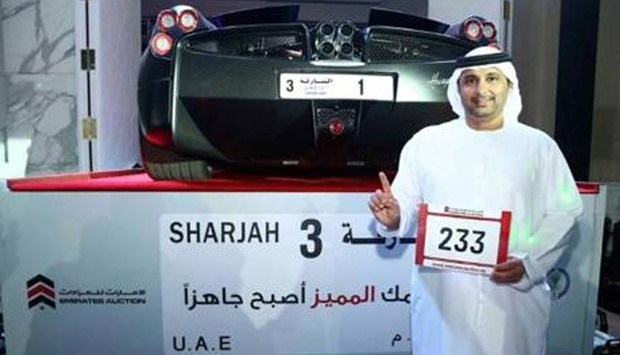 Arif Ahmad Al Zarouni, the owner of the No 1 plate. Picture courtesy: Gulf News