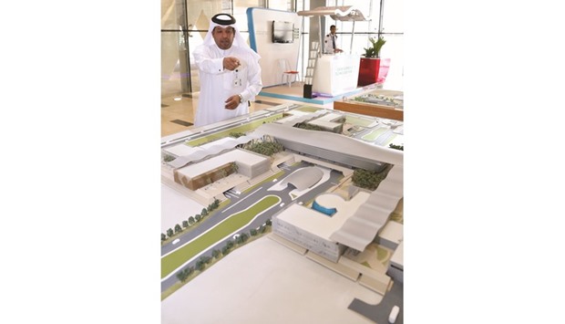 QSTP managing director Hamad al-Kuwari explains the facilities inside the science park. PICTURE: Ram Chand