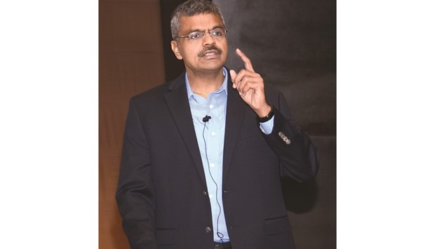 Dr Karthik Obla, vice-president - Technical Services at National Ready Mixed Concrete Association, delivering a lecture on u201cImproving Concrete Quality.u201d