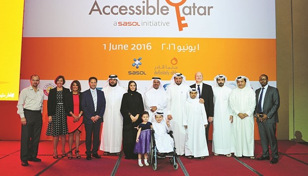 Officials at the launch of Accessible Qatar initiative.
