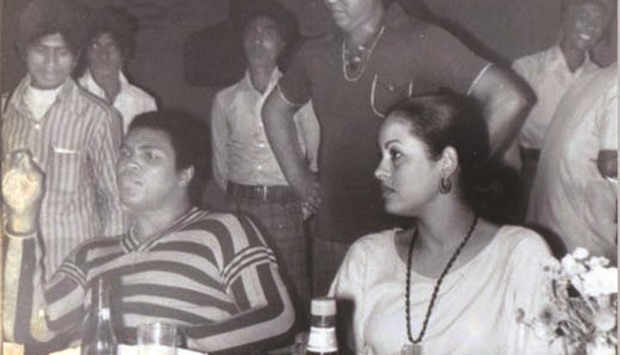 This file photo shows Muhammad Ali and his wife Veronica Porsche Ali at a banquet hosted by the Coxu2019s Bazar local administration in their honour in 1978.